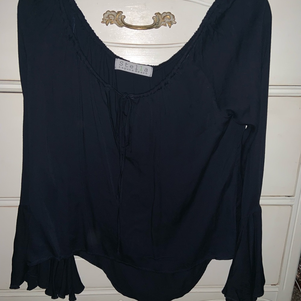 Flowy navy blue Stella top
